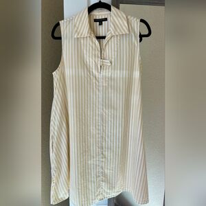 Banana Republic Poppin Mini Dress White/Yellow Cotton Woman Sz S SOLD OUT